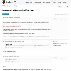 Bare metal framebuffer in C