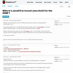 Where's JavaFX in recent Java 8u33 for the ARM ?