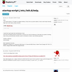 startup script (/etc/init.d) help.