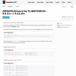 (UPDATE) Drivers for TL-WN725N V2 - 3.6.11+ -> 3.12.19+