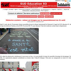 Médecine scolaire : retour en images sur le rassemblement du 31 août - SUD Education 93