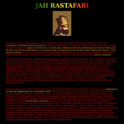 1930-1974 NEGUS Jah Rastafari Hailé Sélassié