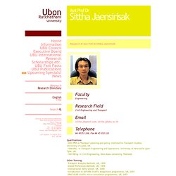 Ubon Ratchathani University: Sittha Jaensirisak
