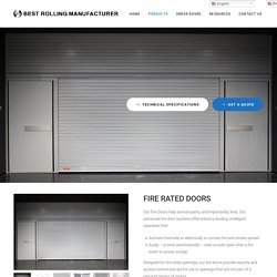 FIRE RATED DOORS – Best Rolling Manufacturer