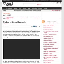 The End of Rational Economics