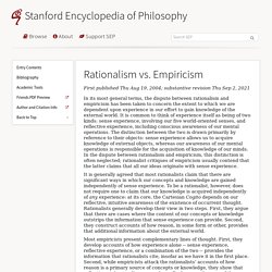 Rationalism vs. Empiricism