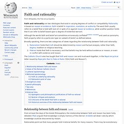 Faith and rationality