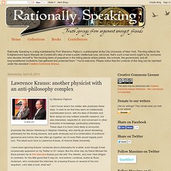 Lawrence Krauss: another physicist with an anti-philosophy complex