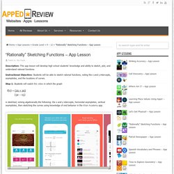 “Rationally” Sketching Functions – App Lesson - App Ed Review