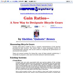 A New Way to Designate Bicycle Gears