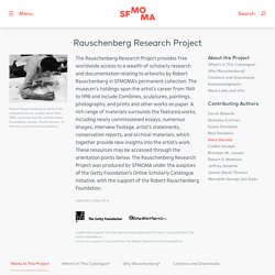 Rauschenberg Research Project · SFMOMA