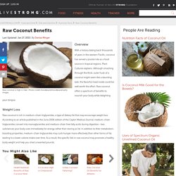 Raw Coconut Benefits