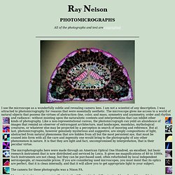 Ray Nelson, microphotographer