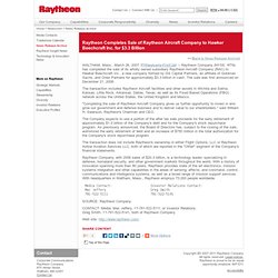 Raytheon News Release Archive
