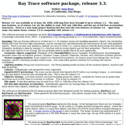 RayTrace software, release 3.3