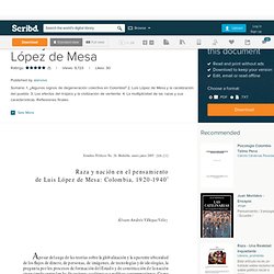 Raza y nación en Luis López de Mesa