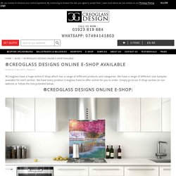 ®CreoGlass ®Creoglass Designs Online E-Shop Available