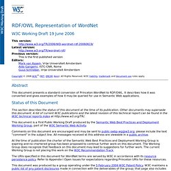 RDF/OWL Representation of WordNet