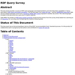 RDF Query Survey