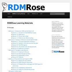 RDMRose Learning Materials