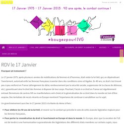 RDV le 17 Janvier - Bougez pour l'IVG