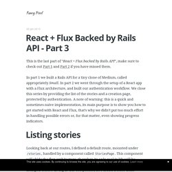 React + Flux backed by Rails API - Part 3