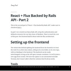 React + Flux backed by Rails API - Part 2