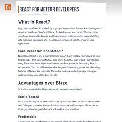 React for Meteor Developers