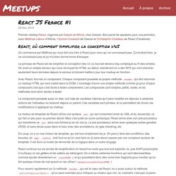 React JS France #1 - Meetups
