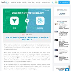 Vue Vs React; Which One Is Best For Your Project?