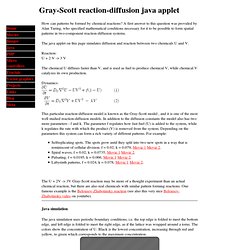 Gray-Scott reaction-diffusion java applet