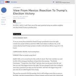 View From Mexico: Reaction To Trump's Election Victory