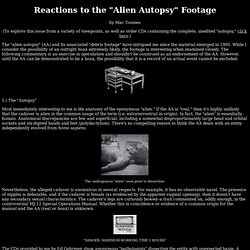 Reactions to the "Alien Autopsy" Footage