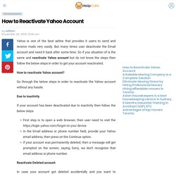 How to Reactivate Yahoo Account - WriteUpCafe.com