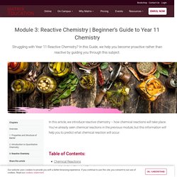 Beginner's Guide to Year 11 Chemistry