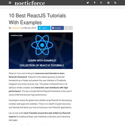 10 Best ReactJS Tutorials With Examples