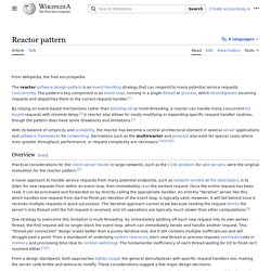 Reactor pattern - Wikipedia