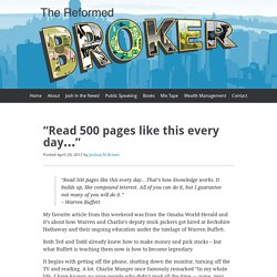 “Read 500 pages like this every day…”