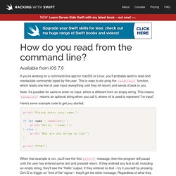 How do you read from the command line? - free Swift 3 example code