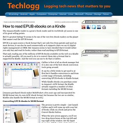 How to read EPUB ebooks on a Kindle « Techlogg.com
