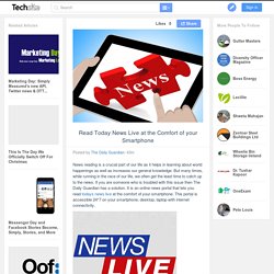 Read Today News Live at the Comfort of your Smartphone