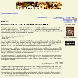 Read/Write EXT2/EXT3 Volumes on Mac OS X