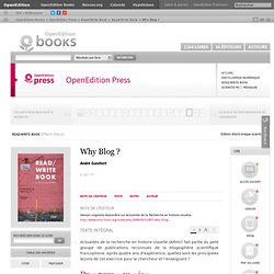 Read/Write Book - Why Blog ?