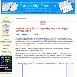 Readability Formulas - Fry and Raygor Graph Tests
