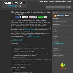 Smiley Cat - Online Readability Testing Tools Compared