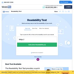 The Readability Test Tool