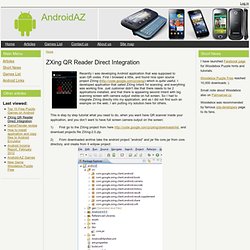 ZXing QR Reader Direct Integration