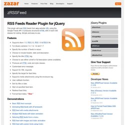 RSS Feeds Reader Plugin for jQuery - Zazar Website Builder