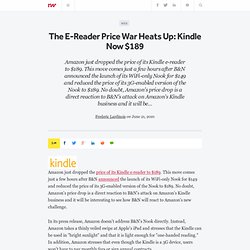 The E-Reader Price War Heats Up: Kindle Now $189