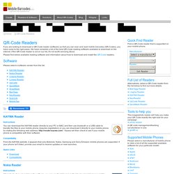 QR-Code Reader & Software - Mobile Barcodes